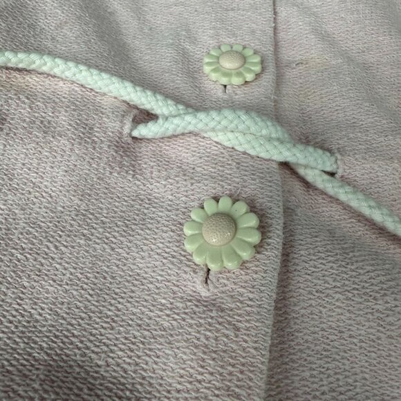 VTG KoKom Kids Pink Jacket Size 18 Month Flower Buttons Hooded - Picture 2 of 10